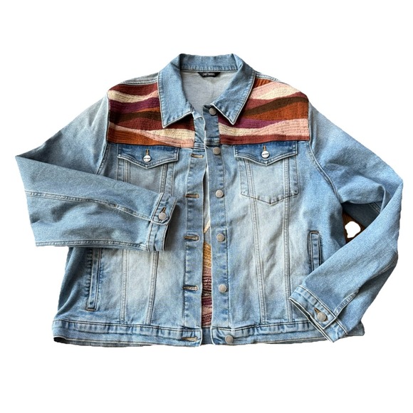Driftwood Jeans Sun Embroidered Summer Solstice Trucker Jacket 3X - Picture 2 of 9